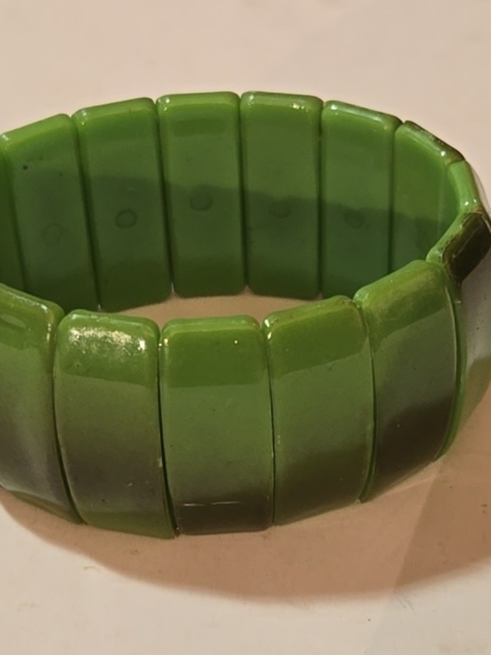 Green Stretch Tile Bracelet